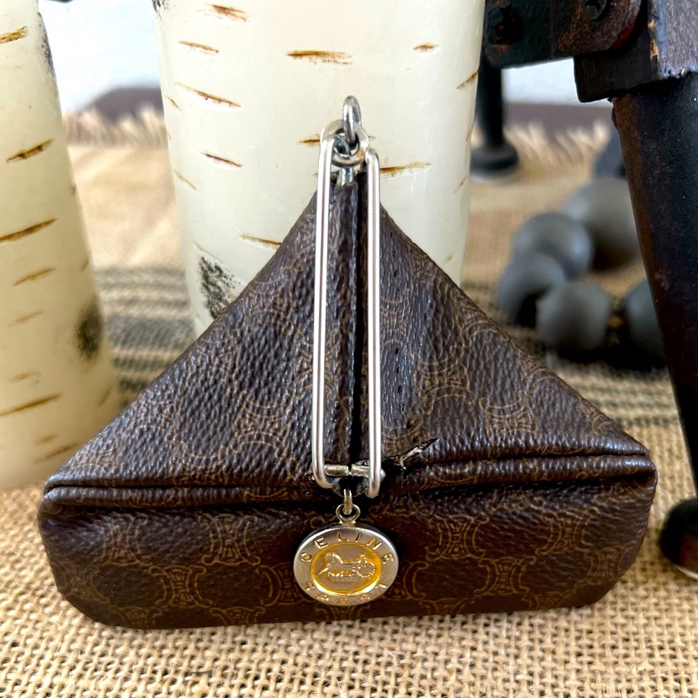 - CELINE Macadam Coin Purse Wallet